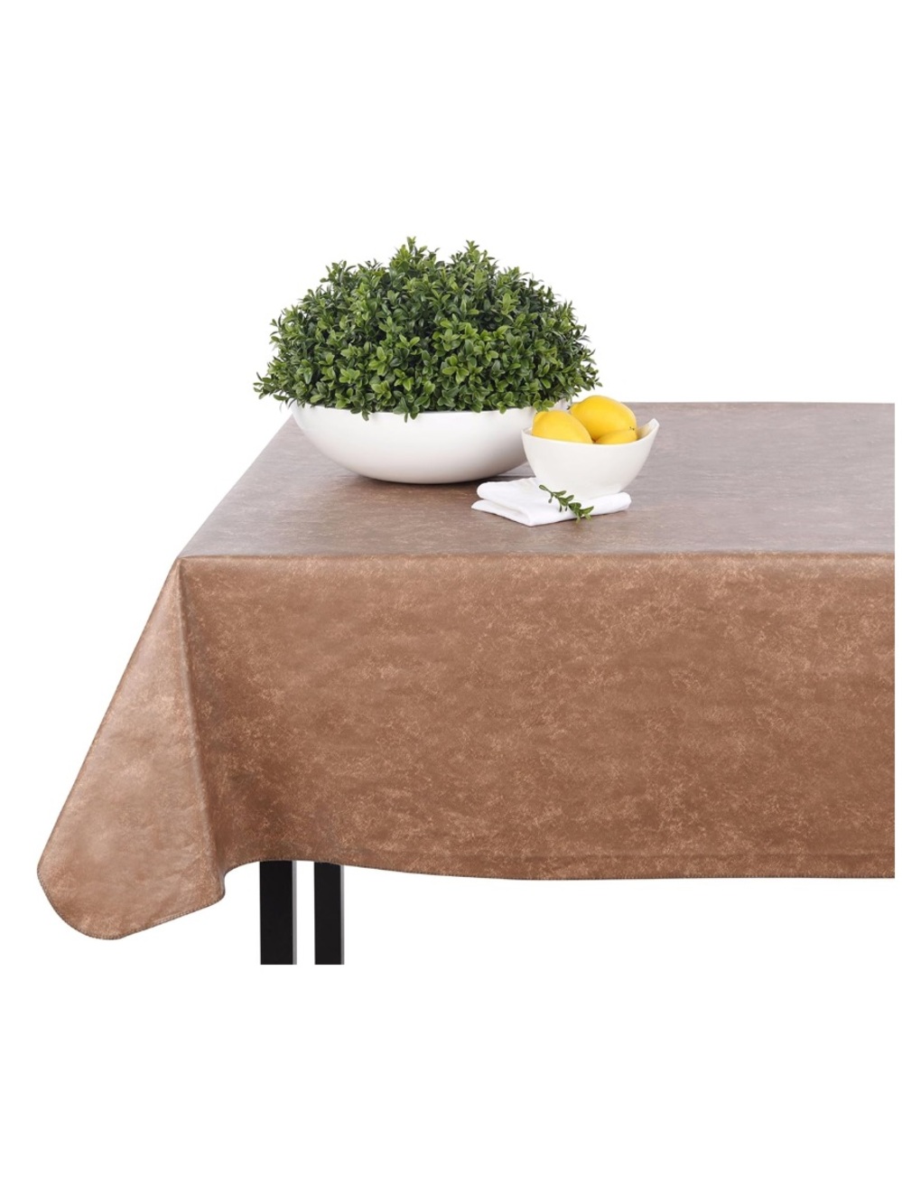 Heavy-Duty 6-Gauge Vinyl Tablecloth Rectangular/Oblong 52x70” CAMEL